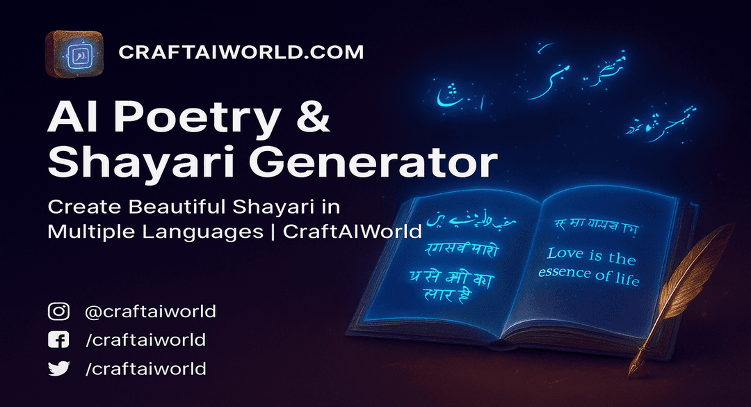AI Poetry & Shayari Generator - Create Beautiful Shayari in Multiple Languages | CraftAIWorld
